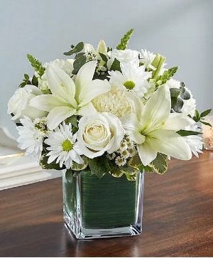 All White Healing Tears Bouquet