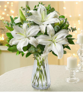 All White Lilies All-Around Floral Arrangement