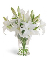 All White Lily Bouquet 