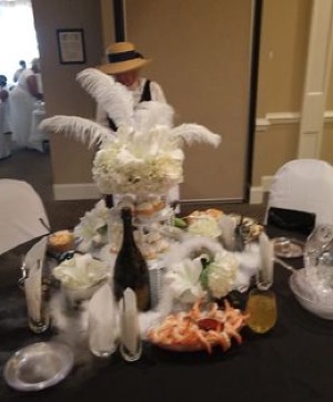 All White Party Event Centerpiece