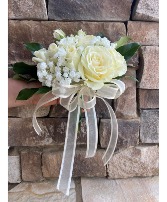 All White  Prom Bouquet