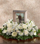 All White Urn or Picture Wreath 