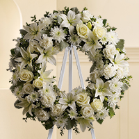 All white wreath wreath