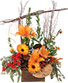 Alluring Amber Lilies Flower Arrangement