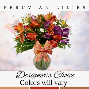 Alstroemeria Mix-Watercolor Vase-Designer’s Color Choice