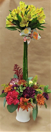 Alstroemeria Topiary Fresh Flower Arrangement