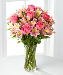 Lilies and Roses Bouquet Alstromeria Lilies and Roses