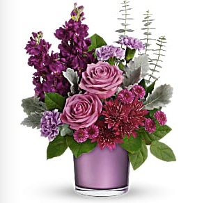 Always Amethyst Bouquet Vase Arrangement