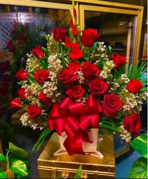 Always and Forever Red Rose Basket 