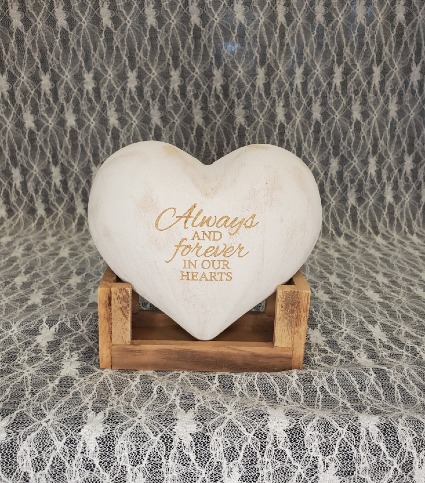 Always and Forever Wood Heart w/ Frame Wood Heart in Frame