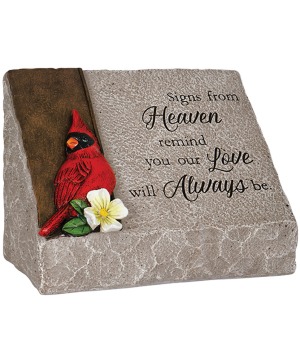 Always Be" Cardinal Memorial Marker Garden Stone