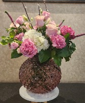 Always For You Vintage Blush Bubble Vase