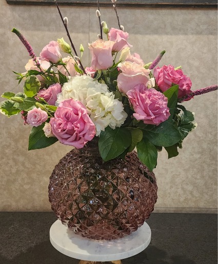 Always For You Vintage Blush Bubble Vase