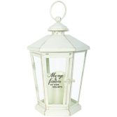 Always & Forever in our hearts Antique lighted White lantern
