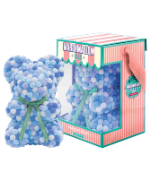 Always & Forever Pom Pom Marshmallow Bear - Blue Marshmallow Bear