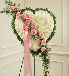   Always in our Hearts    funeral  Heart Wreath