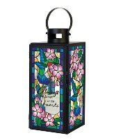 "Always In Our Hearts" Stained Glass Lantern 