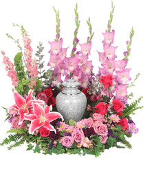 Always In Our Hearts Urn Cremation Flowers (urn not included)