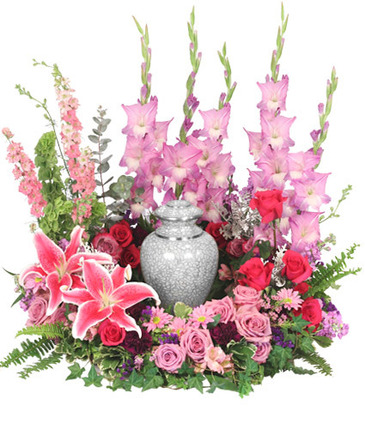 Always In Our Hearts Urn Cremation Flowers (urn not included) in Duncanville, TX | Vella Nest Floral Design