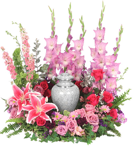 Always In Our Hearts Urn Cremation Flowers urn not included in