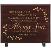"Always Near" Memorial Wood Plaque Sympathy Gift