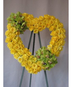 Always Remember Floral Heart Tribute  