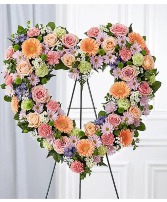 Always Remember Floral Heart Tribute- Pastel 
