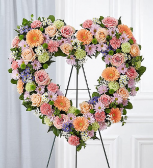 Always Remember™ Floral Heart Tribute- Pastel Funeral / Sympathy in Las Vegas, NV | All In Bloom Always Remember™ Floral Heart Tribute- Pastel Funeral / Sympathy in Las Vegas, NV | All In Bloom