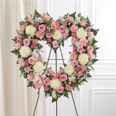 Always Remember™ Floral Heart Tribute- Pink