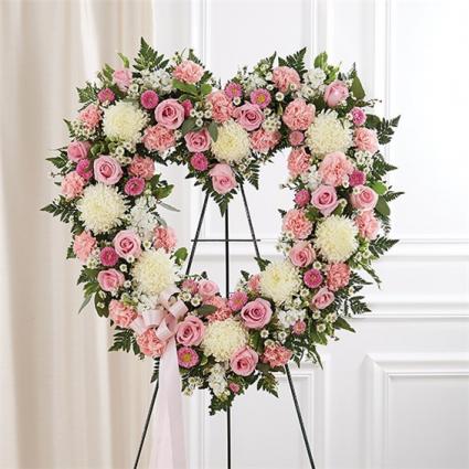 Always Remember™ Floral Heart Tribute- Pink 