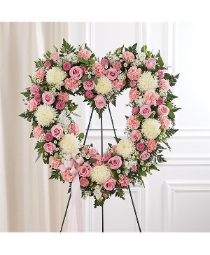 Always Remember™ Floral Heart Tribute- Pink 