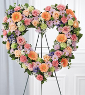 Always Remember Pastel Floral Heart Tribute