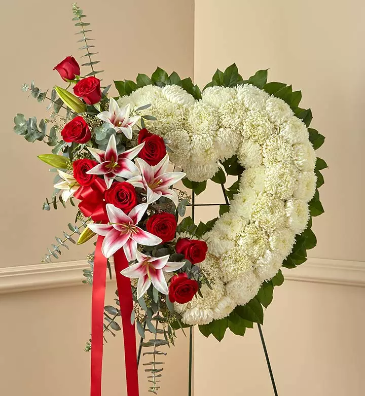 Always remember open floral heart  in Mcdonough, GA | Parade of Flowers