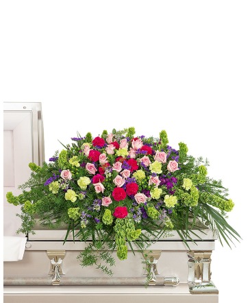 Always Remembered Casket Spray Sympathy in Nevada, IA | FB FUNERAL FLOWERS