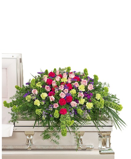 Always Remembered Casket Spray Sympathy Arrangement