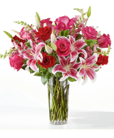 Always You Bouquet 1 Dozen Roses and Lilys