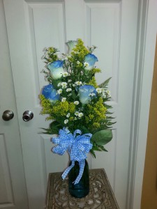 Am I Blue For you ? Rose Vase