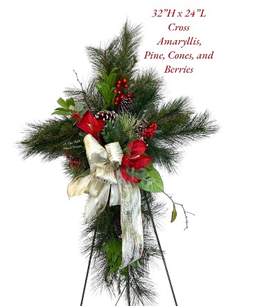 Amaryllis cross Artificial cross in Ashland City, TN | As You Wish Floral Designs by Kimberly McCord