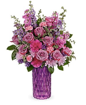 Amazing Amethyst Bouquet Vase Arrangement