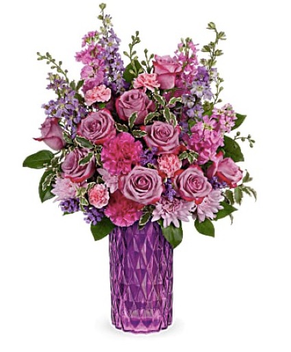 Amazing Amethyst Bouquet Vase Arrangement