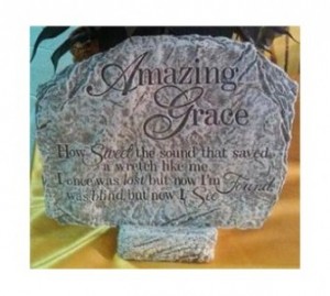 Amazing Grace 8" x 10.5" Memorial Stone