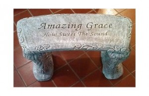 Amazing Grace Bench 25" x 10.5" x 13.5" Memorial Stone