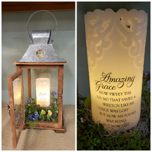 Amazing Grace Candle & Lantern Sympathy in Warren, PA | VIRG-ANN FLOWER SHOP INC. Amazing Grace Candle & Lantern Sympathy in Warren, PA | VIRG-ANN FLOWER SHOP INC.