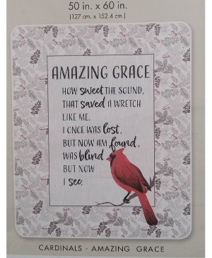 Amazing Grace Cardinal Throw Throw