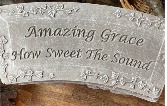 Amazing Grace Cement Bench Sympathy/Home