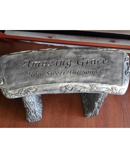 Amazing Grace Concrete Bench