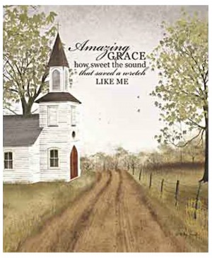 Amazing Grace Country Church Throw Blanket 