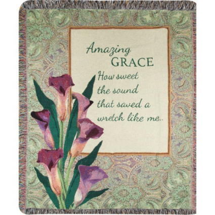 Amazing Grace How Sweet The Sound Tapestry Woven Throw