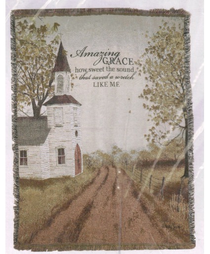Amazing Grace Memory throw blanket on a symapthy easel