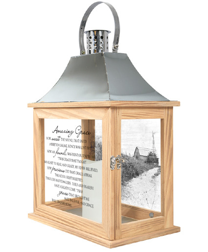 Amazing Grace Picturesque Lantern with Candle Powell Florist Exclusive